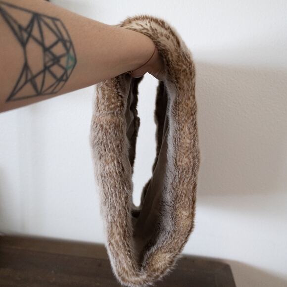 Restoration Hardware Luxe Faux Fur Infinity Scarf - Picture 2 of 5